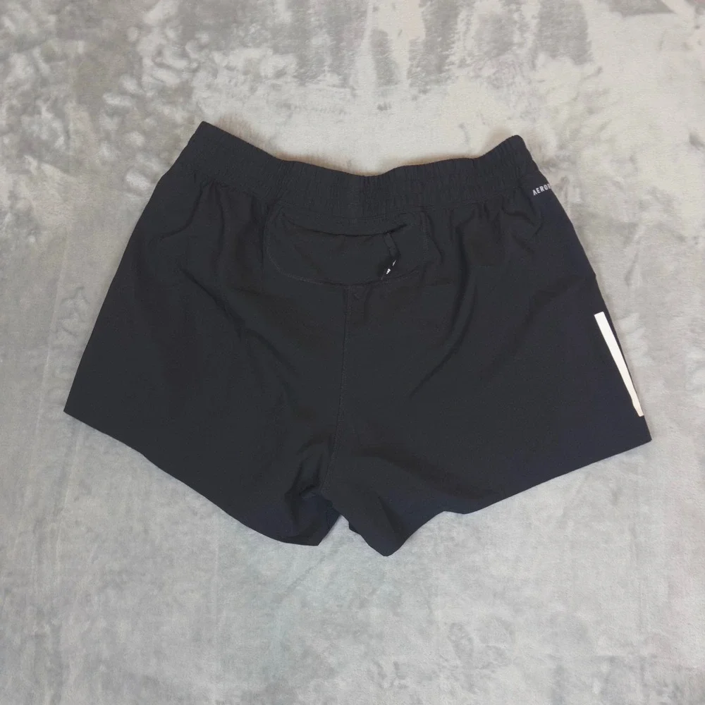 Adidas Running Shorts Mens XL Black 3 Inch Aeroready Reflective Gym Training